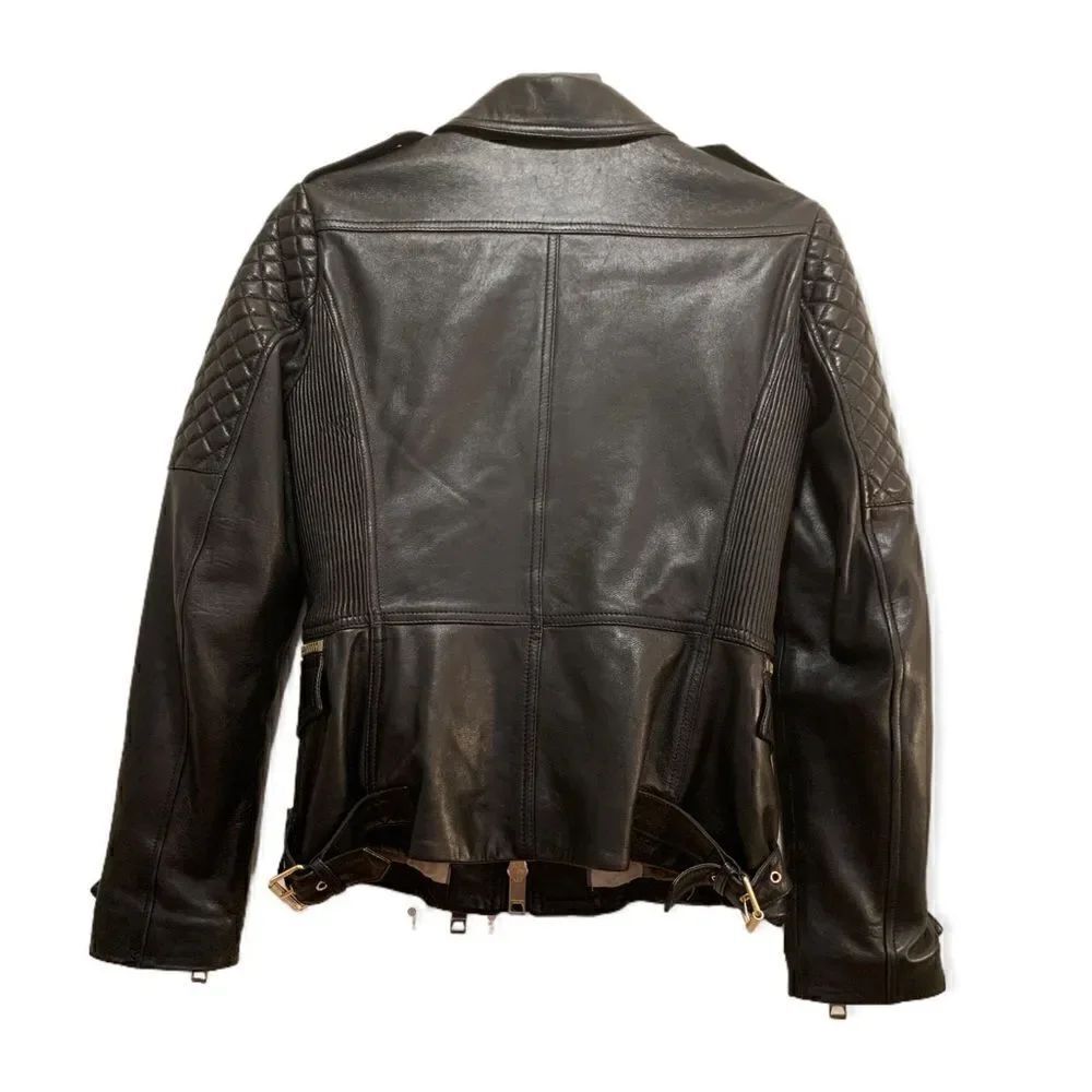 ❤️SOLD❤️BURBERRY London England Leather Jacket Size: US 6 - Picture 15 of 16